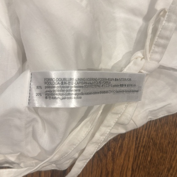 Zara white Tailored linen blend wraparound vest cropped size medium - Picture 6 of 7